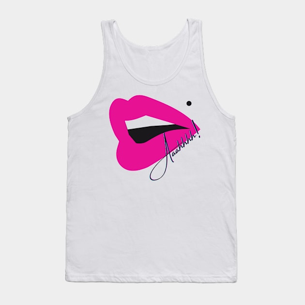 Purple Lips... Aaahhhh! Tank Top by boldstuffshop